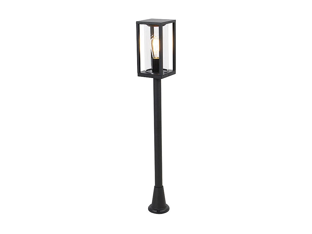Lampe d'extérieur sur pied noire 100 cm avec piquet et passe-câble - Charlois
