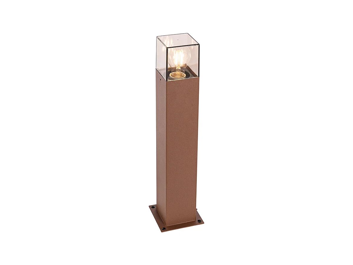 Lampe d'extérieur sur pied industrielle marron rouille 50 cm IP44 - Danemark