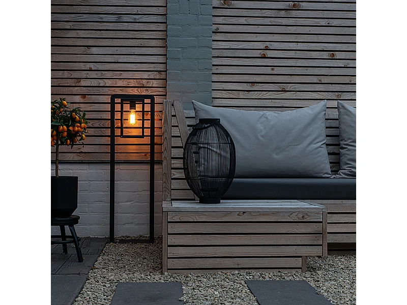 Lampe d'extérieur sur pied moderne noire - Rotterdam Balanco