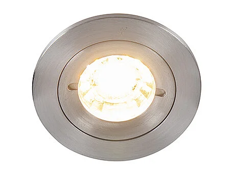 Spot encastrable intelligent acier rond IP44 incl. Wifi GU10 - Xena