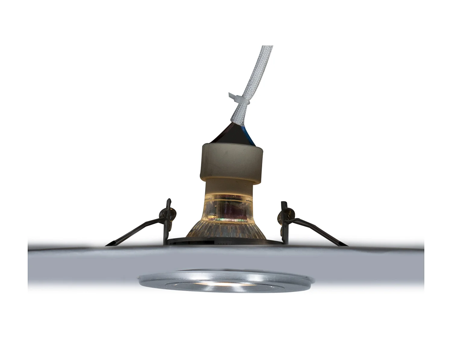 Spot encastrable intelligent acier rond IP44 incl. Wifi GU10 - Xena