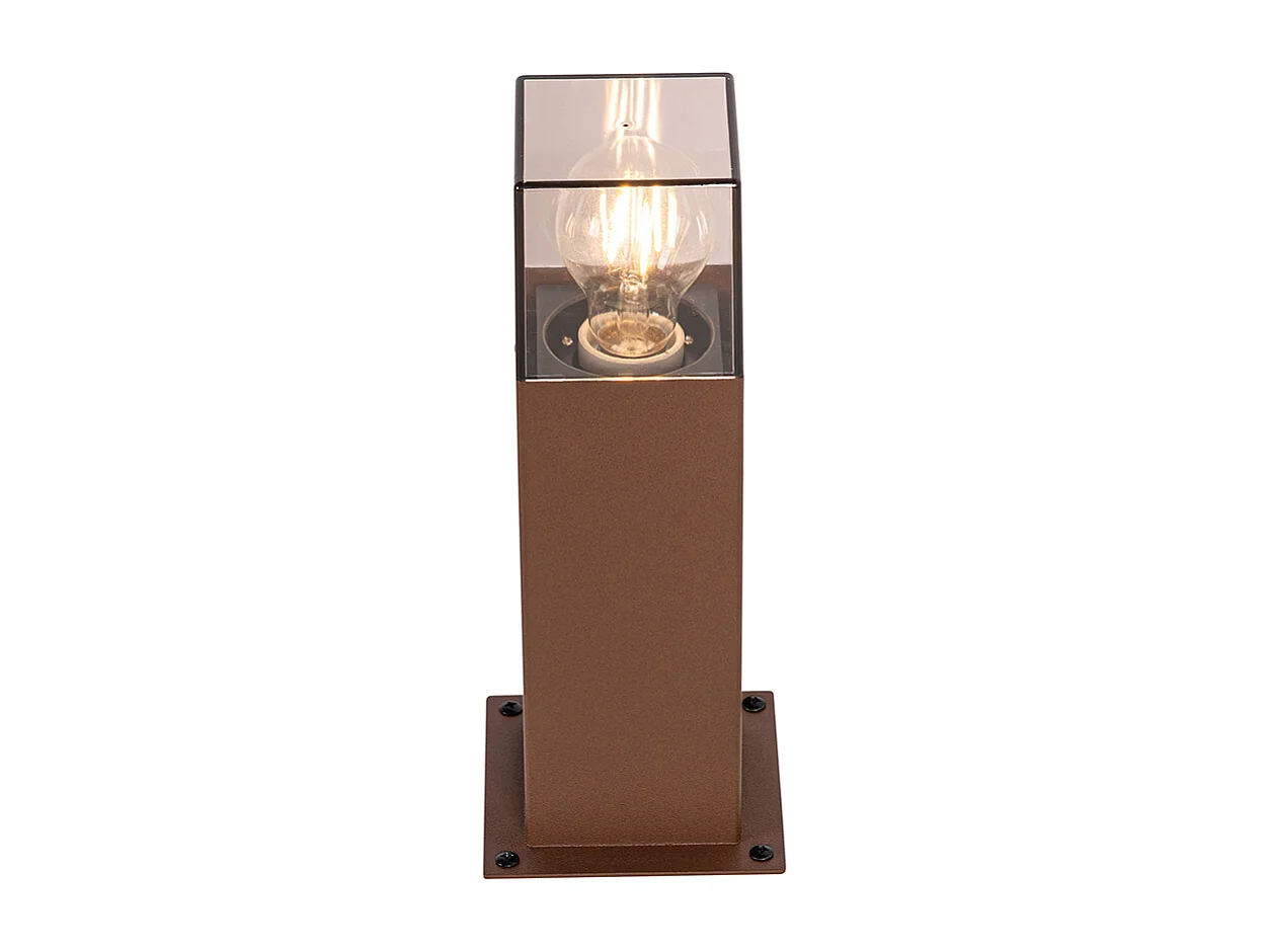 Lampadaire d'extérieur industriel brun rouille 30 cm IP44 - Denmark