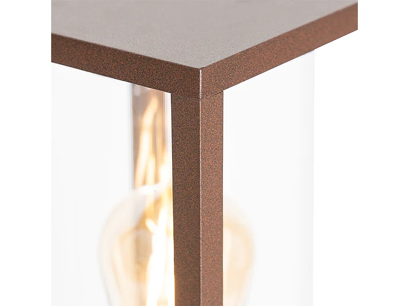 Lampadaire d'extérieur industriel rouille brun 100 cm IP44 - Charlois