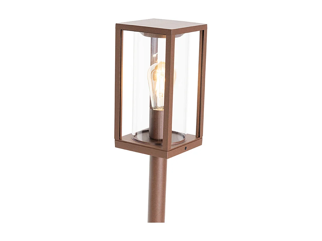 Lampadaire d'extérieur industriel rouille brun 100 cm IP44 - Charlois
