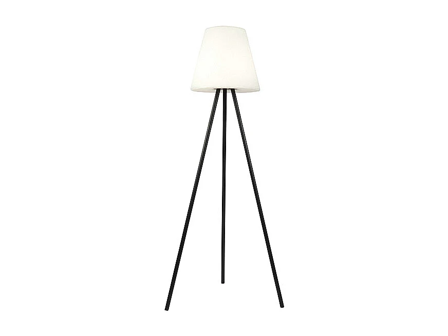 Lampadaire d'extérieur moderne noir IP44 avec LED sur solaire - Virginia