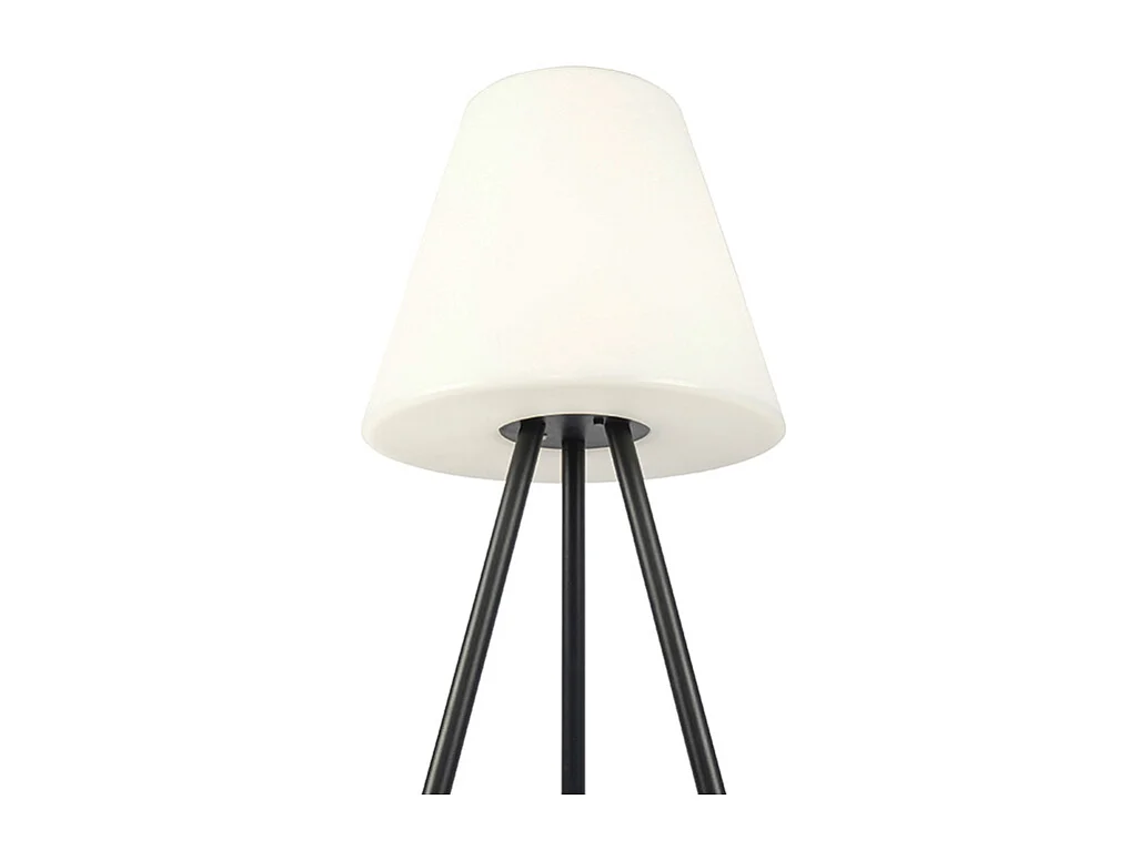 Lampadaire d'extérieur moderne noir IP44 avec LED solaire - Virginia