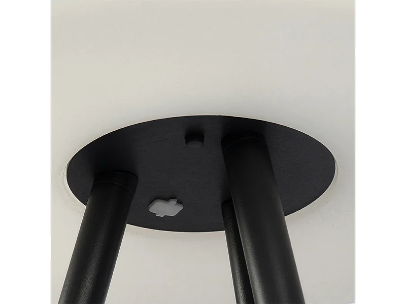 Lampadaire d'extérieur moderne noir IP44 avec LED solaire - Virginia