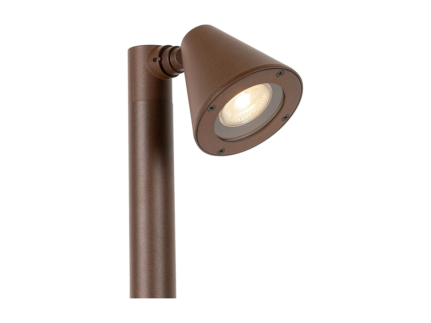 Poteau d'extérieur moderne marron rouille 100 cm IP44 orientable - Ciara