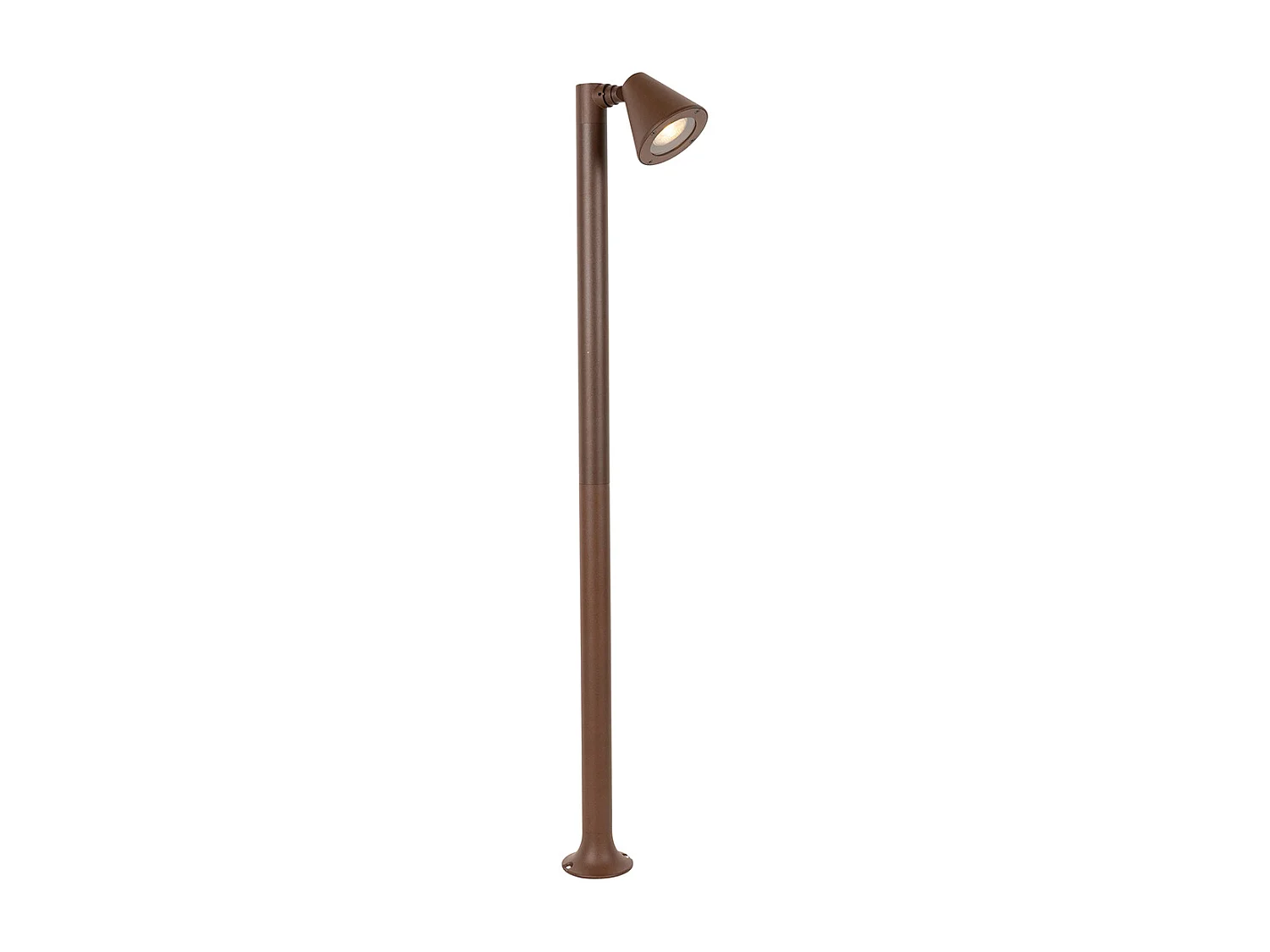 Borne extérieure moderne brun rouille 100 cm IP44 orientable - Ciara