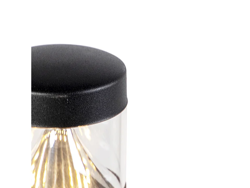 Lampe d'extérieur moderne noire 100 cm IP44 avec LED - Roxy
