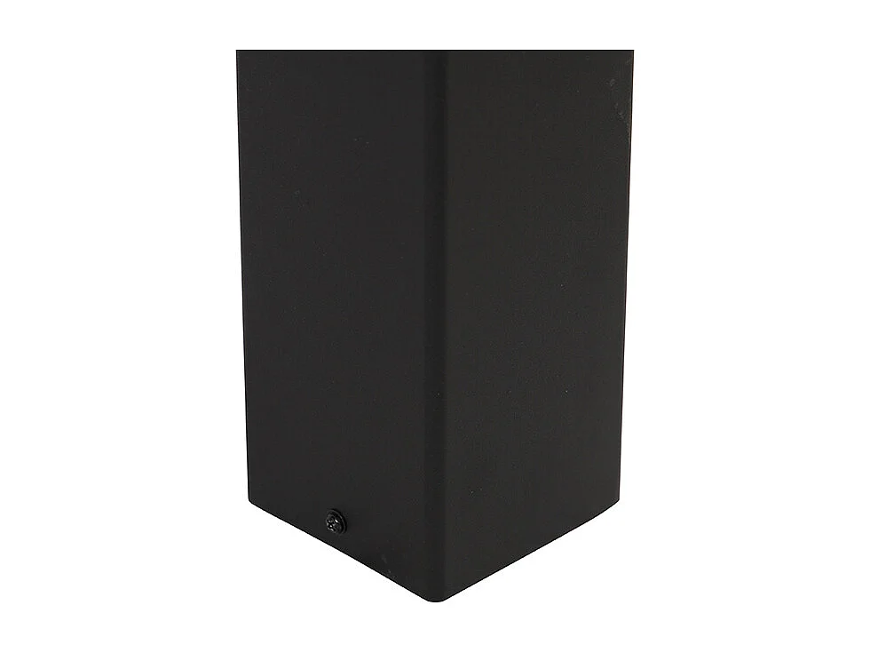 Lampadaire d'extérieur noir avec abat-jour blanc opale 70 cm - Danemark