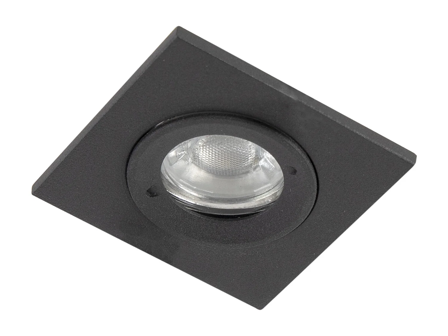 Lot de 3 spots encastrés pour salle de bain noir carré IP44 - Xena