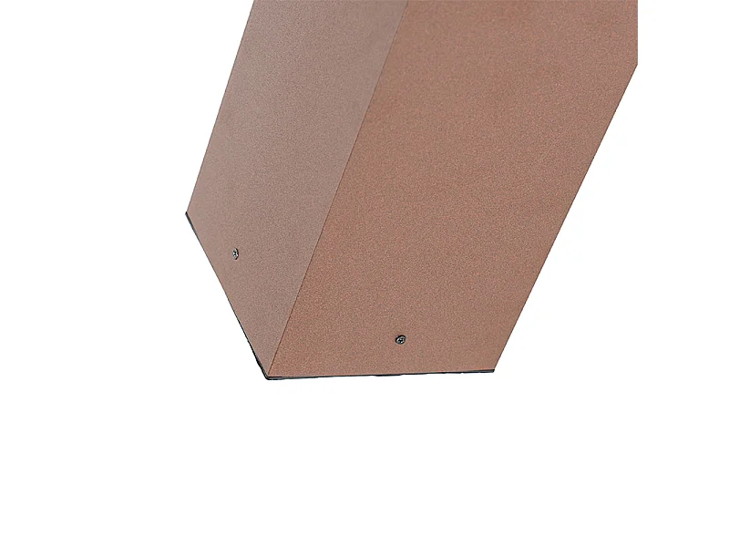 Lampe d'extérieur industrielle sur pied brun rouille 80 cm IP44 - Charlois