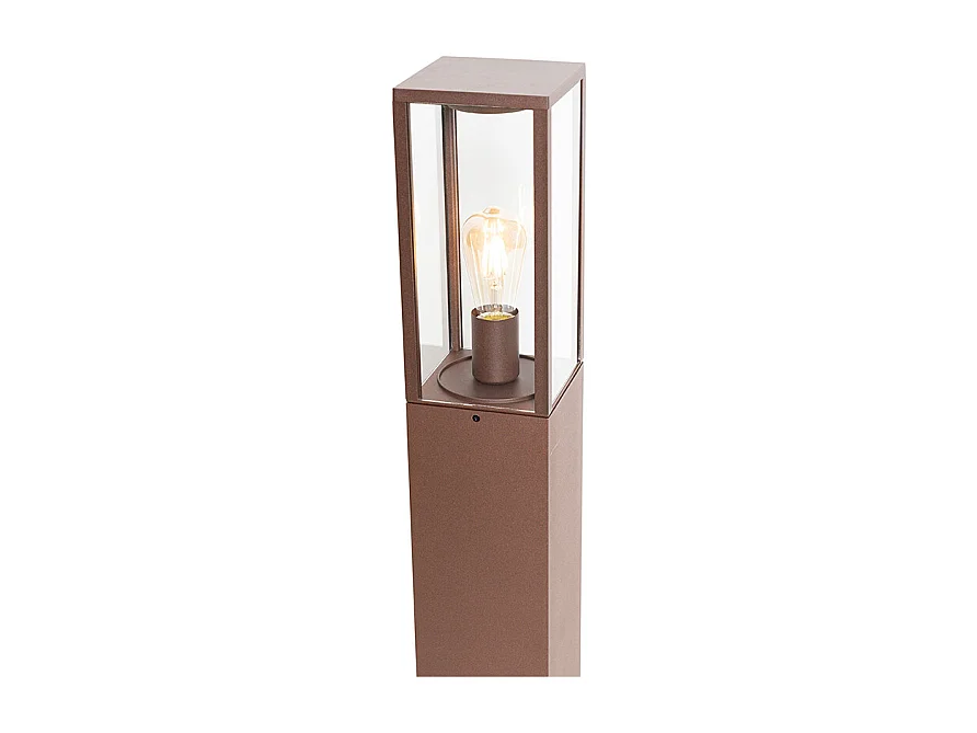 Lampadaire d'extérieur industriel brun rouille 80 cm IP44 - Charlois