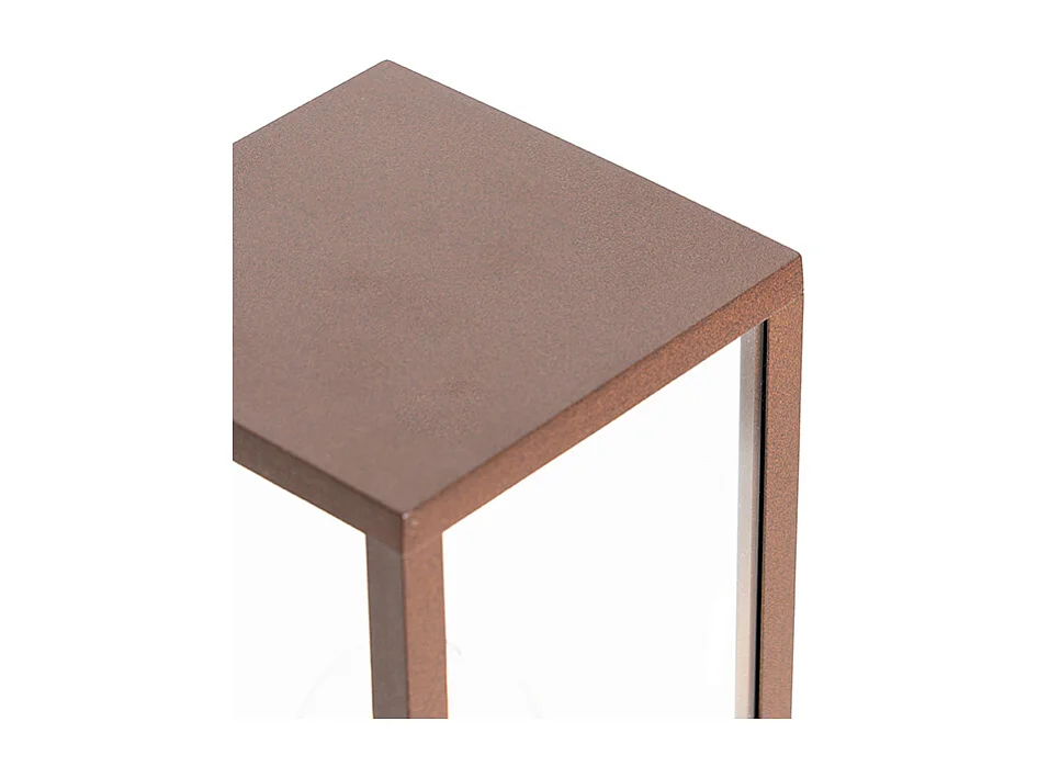 Lampadaire d'extérieur industriel brun rouille 80 cm IP44 - Charlois