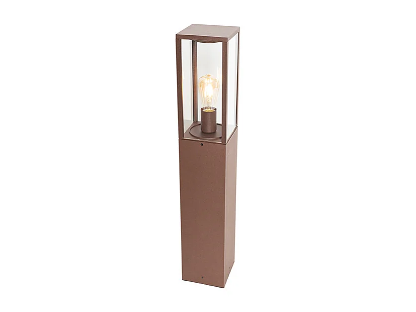 Lampadaire d'extérieur industriel brun rouille 80 cm IP44 - Charlois