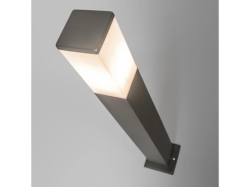 Lampadaire d'extérieur anthracite 80 cm IP44 - Malios avec piquet de terre et presse-étoupe