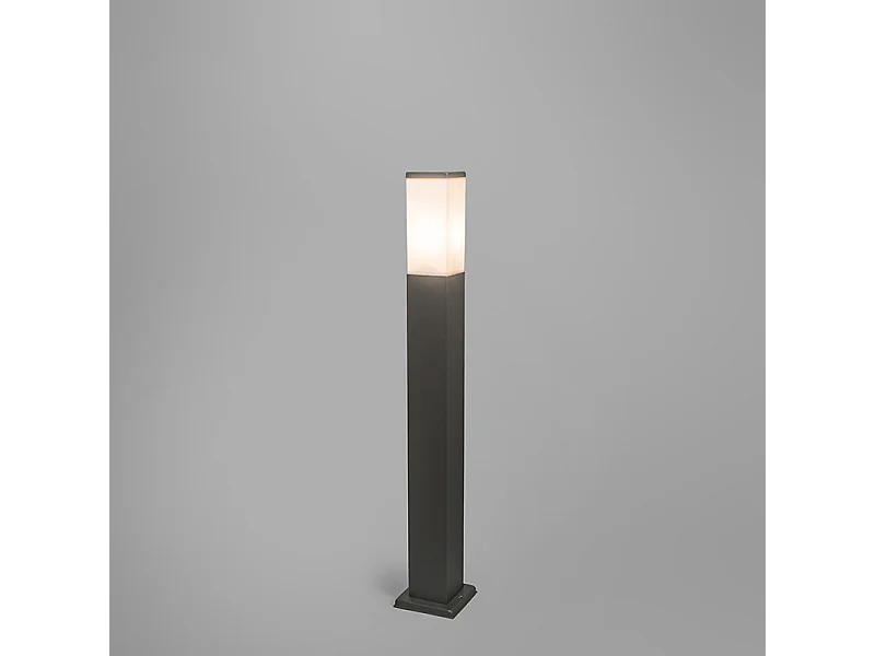 Lampadaire d'extérieur anthracite 80 cm IP44 - Malios avec piquet de terre et presse-étoupe