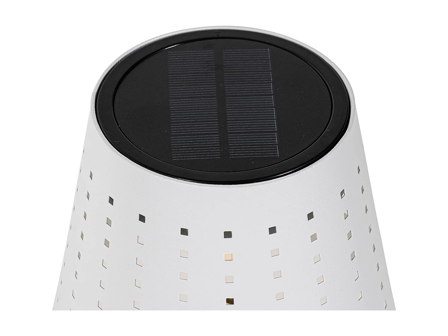 Lampadaire d'extérieur blanc avec LED à 3 niveaux de luminosité sur énergie solaire - Ferre