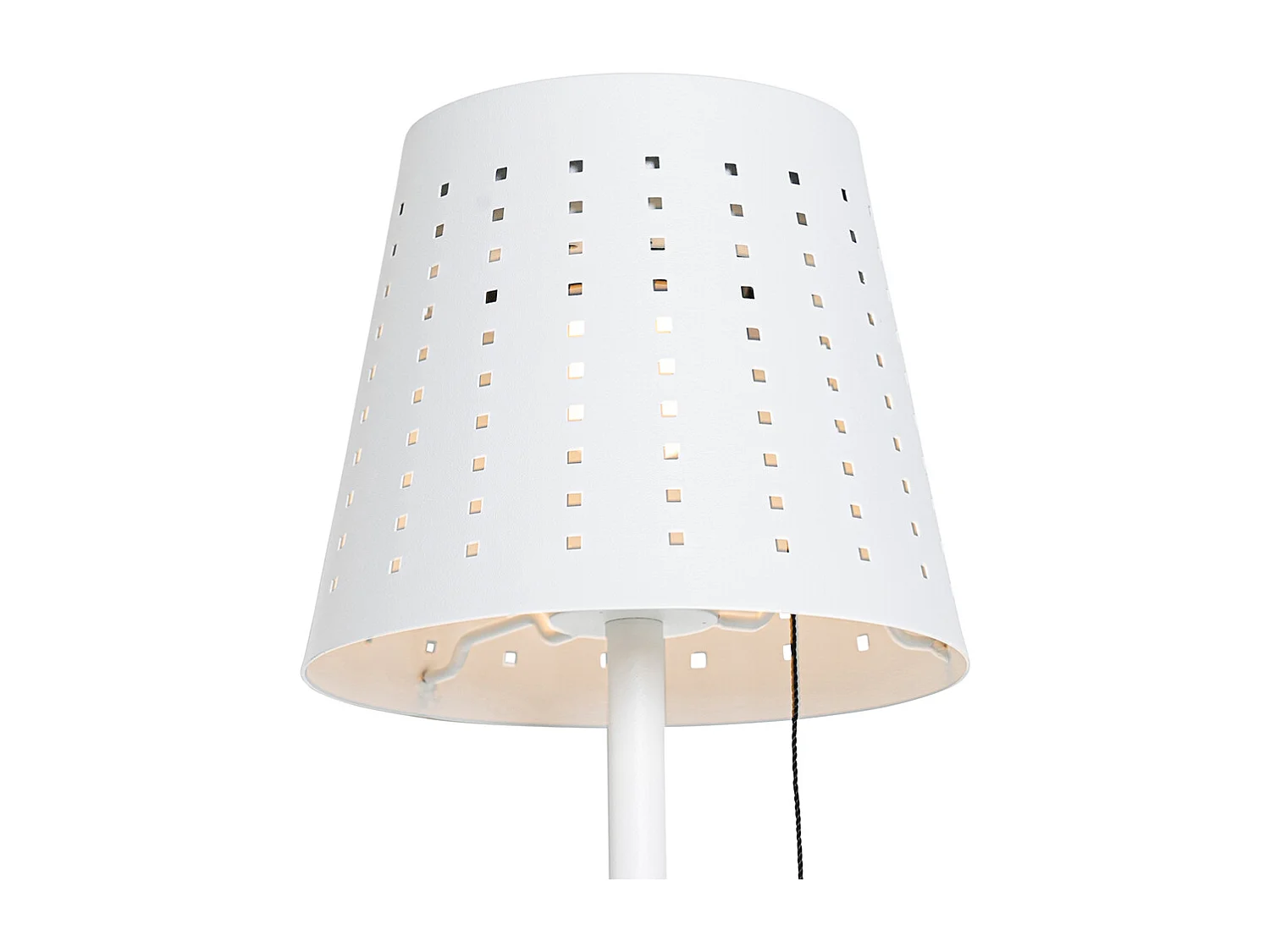 Lampadaire d'extérieur blanc avec LED à 3 niveaux de luminosité sur énergie solaire - Ferre