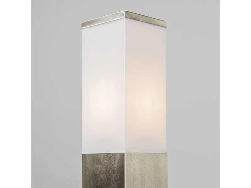 Lampe d'extérieur acier 80cm IP44 - Malios avec broche de terre et gaine de câble