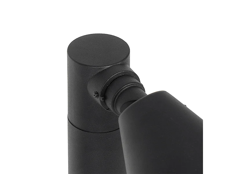 Borne extérieure moderne noire 60 cm IP44 orientable - Ciara