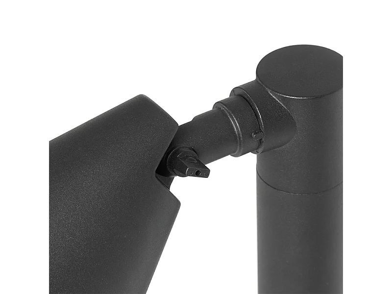 Borne extérieure moderne noire 60 cm IP44 orientable - Ciara