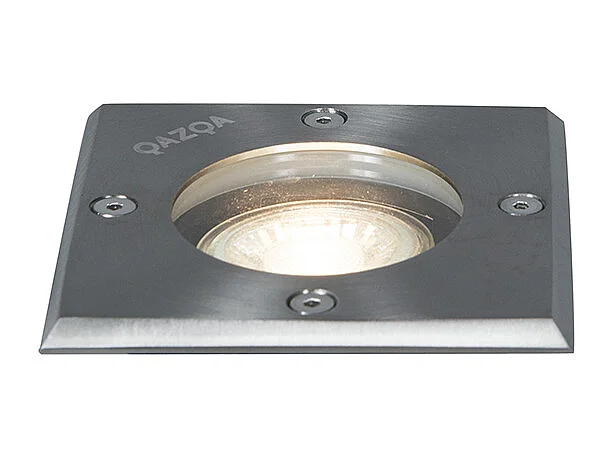 Spot de sol acier 10,5 cm IP65 - Basic Square