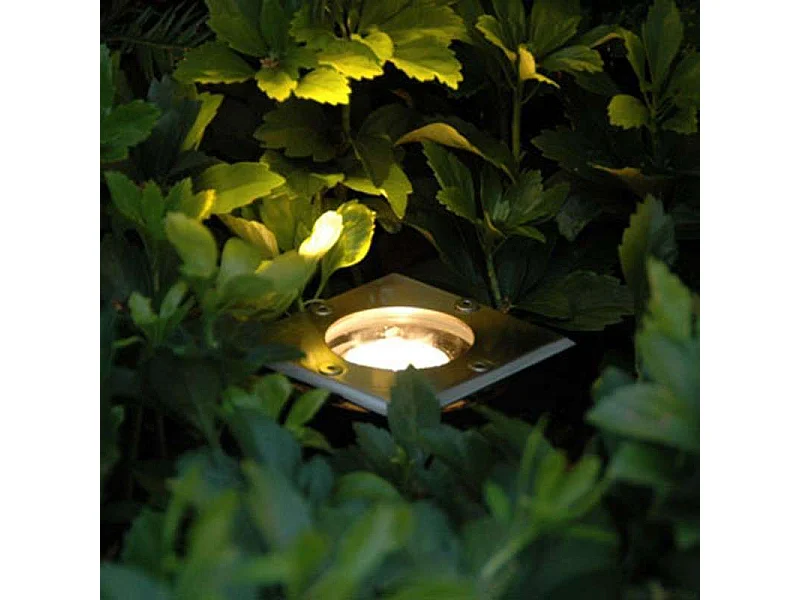 Spot de sol acier 10,5 cm IP65 - Basic Square