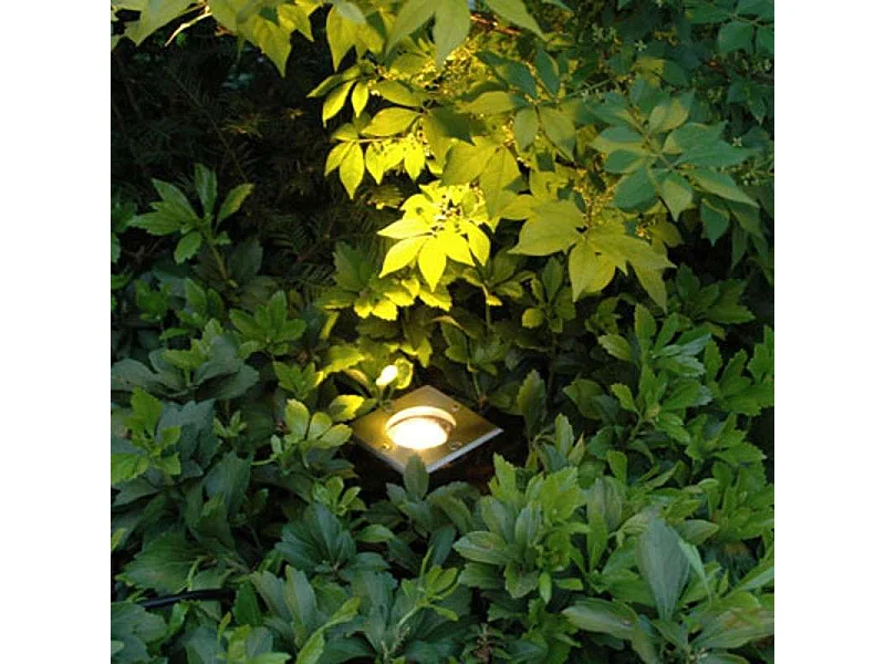 Spot encastré au sol en acier 10,5 cm IP65 - Basic Square