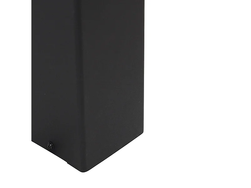 Lampe d'extérieur sur pied noire avec abat-jour blanc opale 50 cm - Danemark