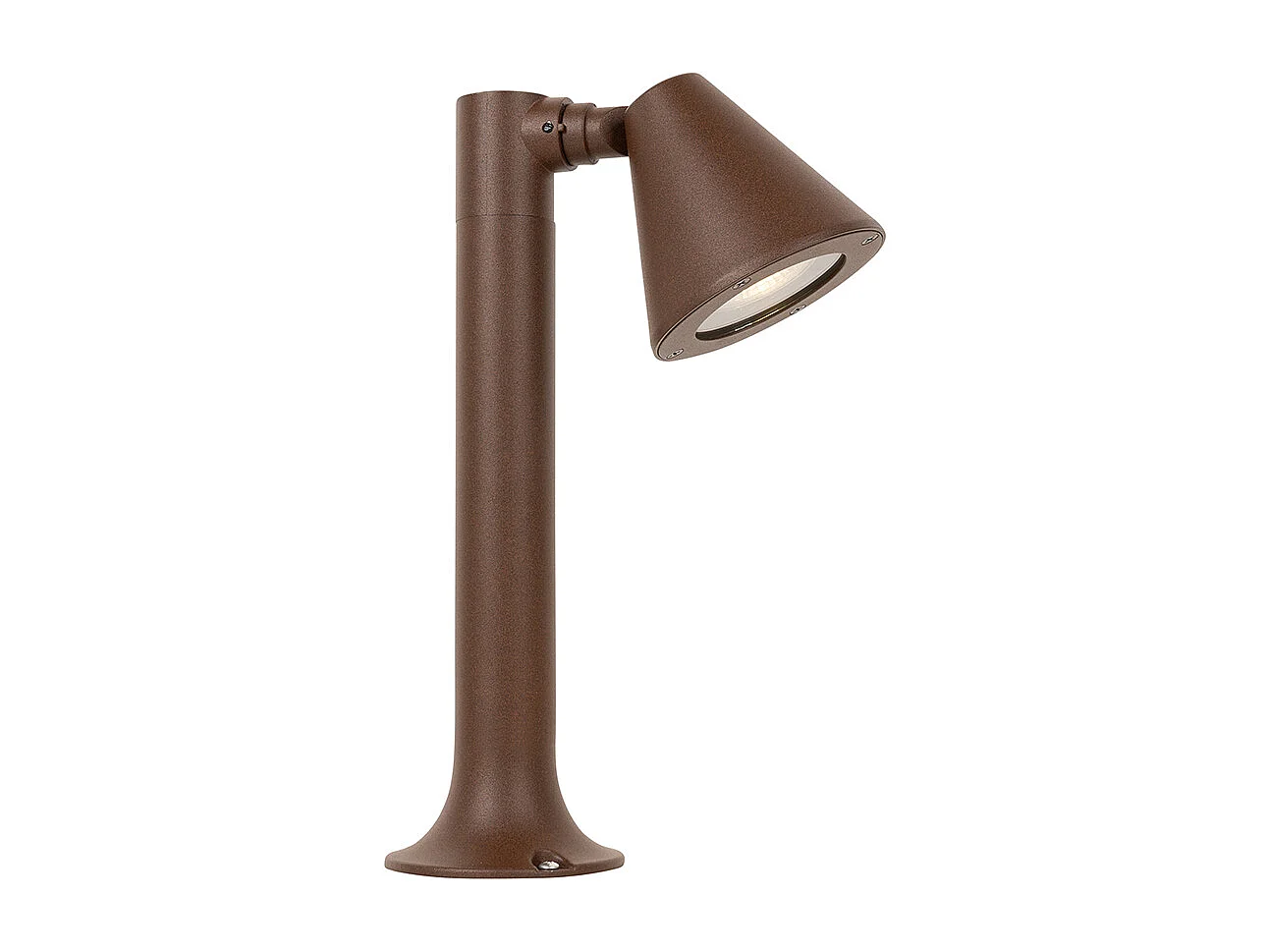 Borne d'extérieur moderne brun rouille 30 cm IP44 orientable - Ciara