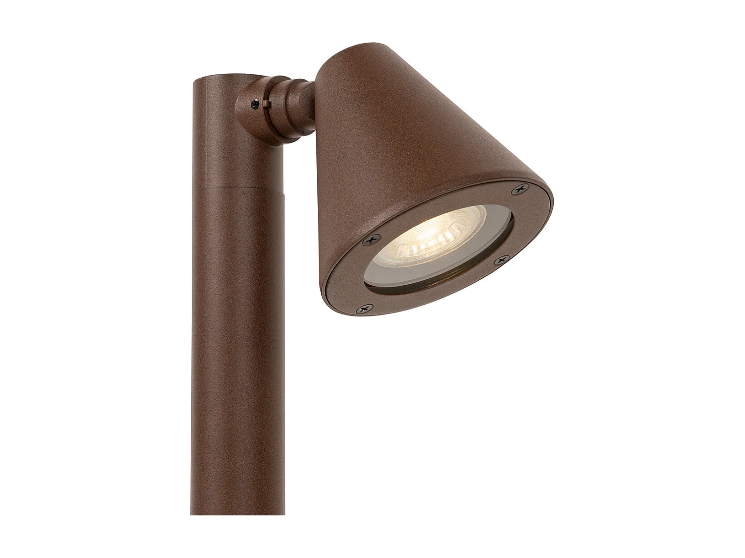 Borne d'extérieur moderne brun rouille 30 cm IP44 orientable - Ciara