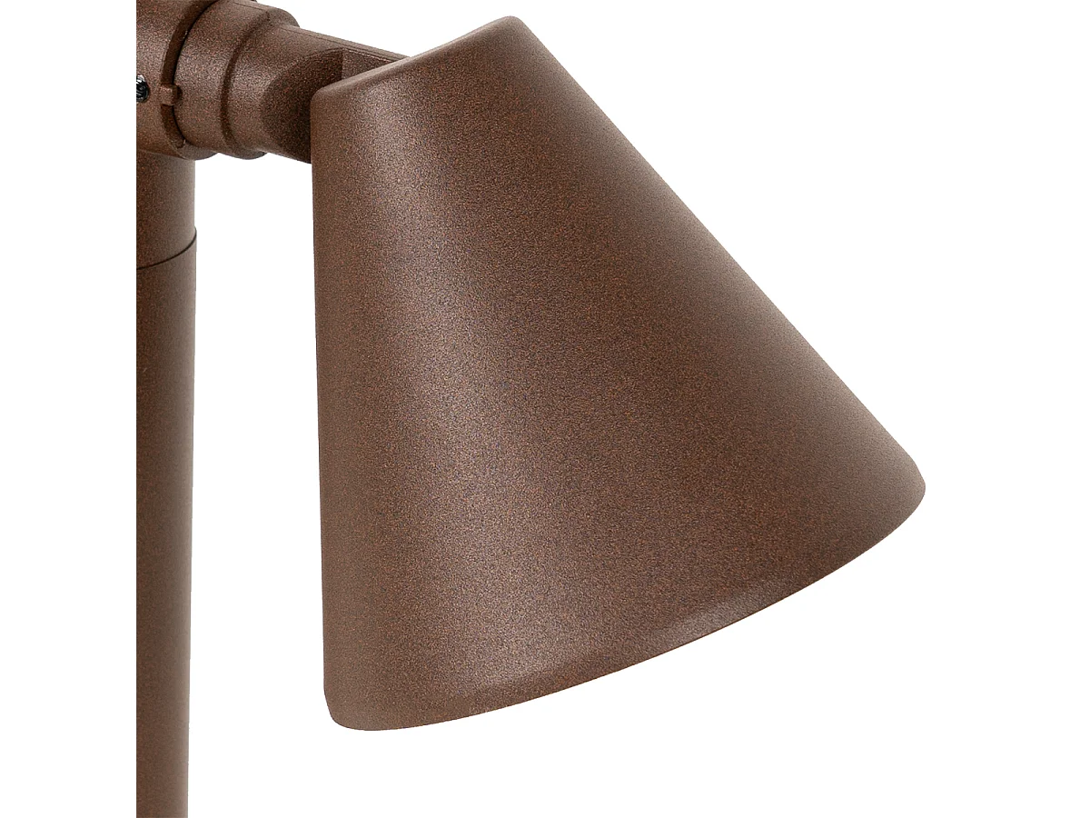 Borne d'extérieur moderne brun rouille 30 cm IP44 orientable - Ciara