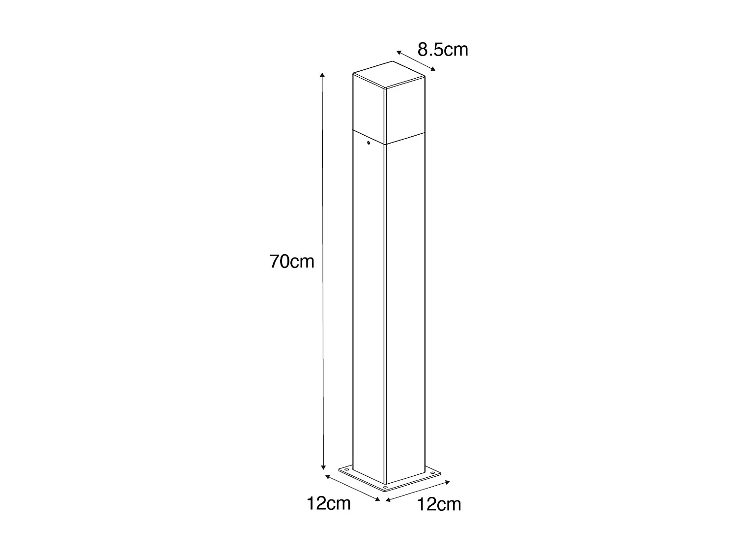 Lampadaire d'extérieur moderne gris 70 cm IP44 - Danemark