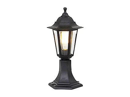 Lampadaire d'extérieur classique noir 42,2 cm IP44 - New Haven