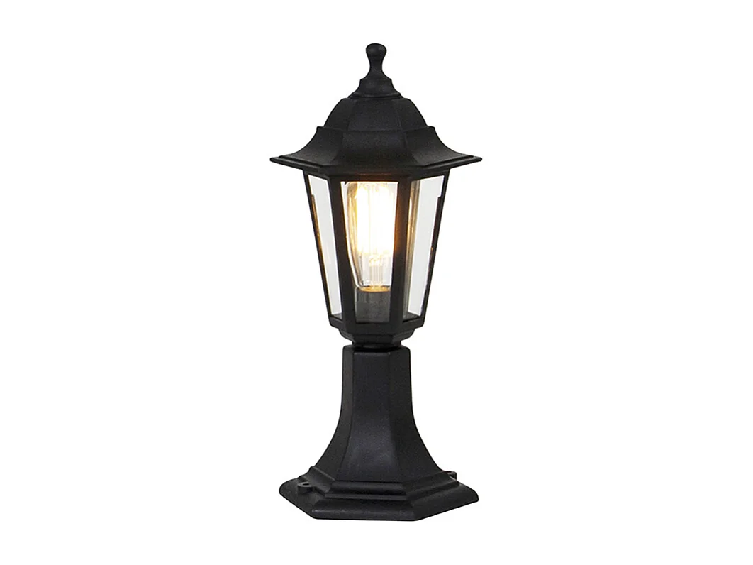 Lampadaire d'extérieur classique noir 42,2 cm IP44 - New Haven
