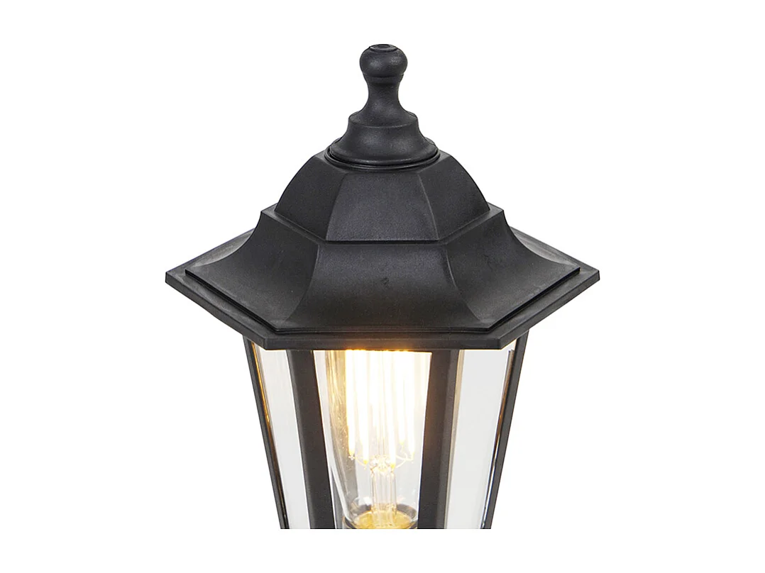 Lampadaire d'extérieur classique noir 42,2 cm IP44 - New Haven