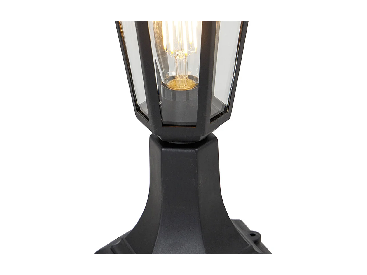 Lampadaire d'extérieur classique noir 42,2 cm IP44 - New Haven