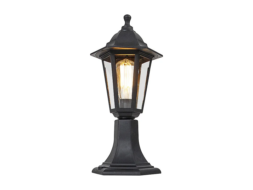 Lampadaire d'extérieur classique noir 42,2 cm IP44 - New Haven