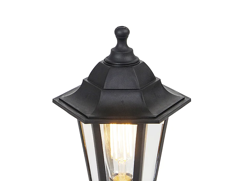 Lampadaire d'extérieur classique noir 42,2 cm IP44 - New Haven