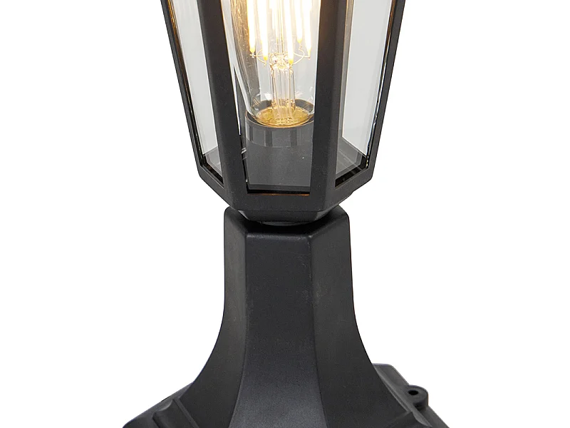 Lampadaire d'extérieur classique noir 42,2 cm IP44 - New Haven