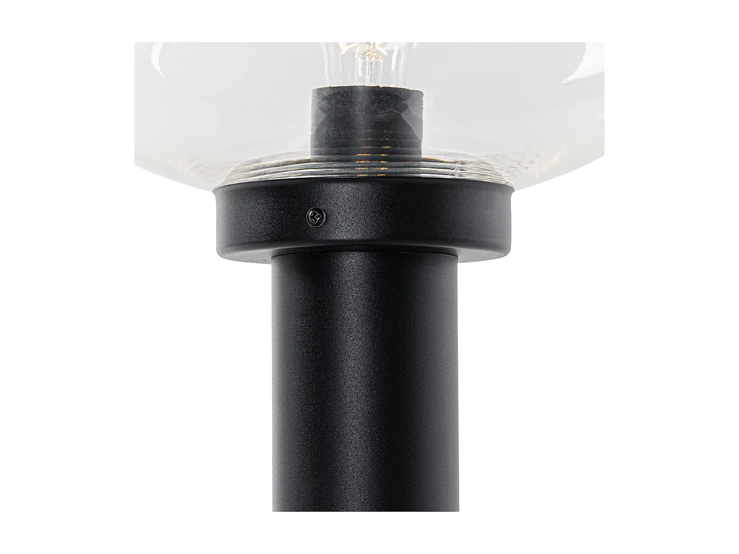 Borne d'extérieur moderne noire 50 cm - Elly