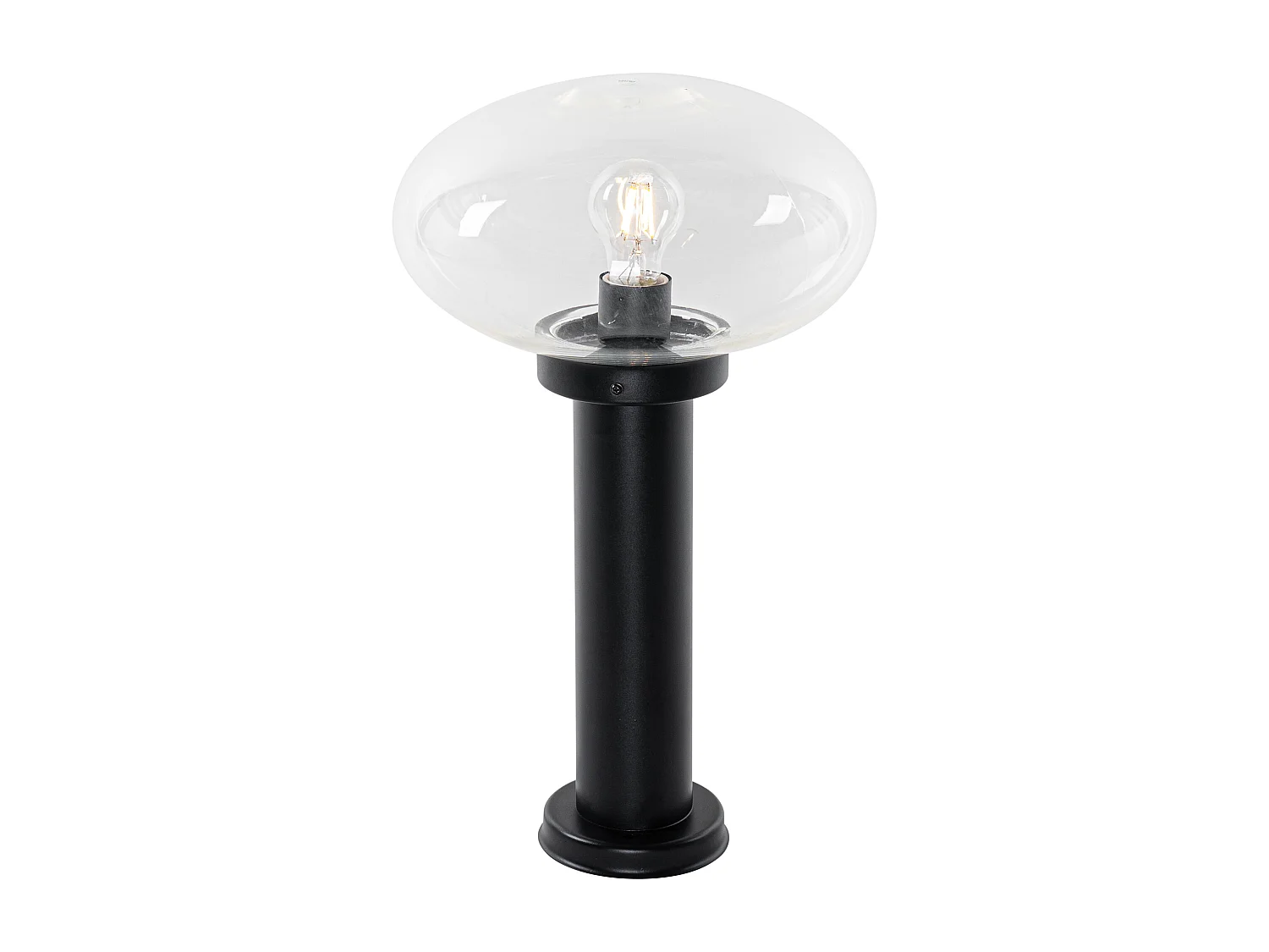 Borne d'extérieur moderne noire 50 cm - Elly