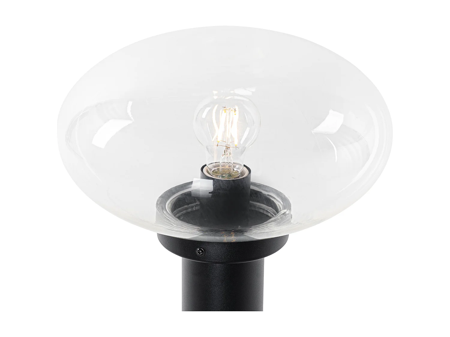 Borne d'extérieur moderne noire 50 cm - Elly