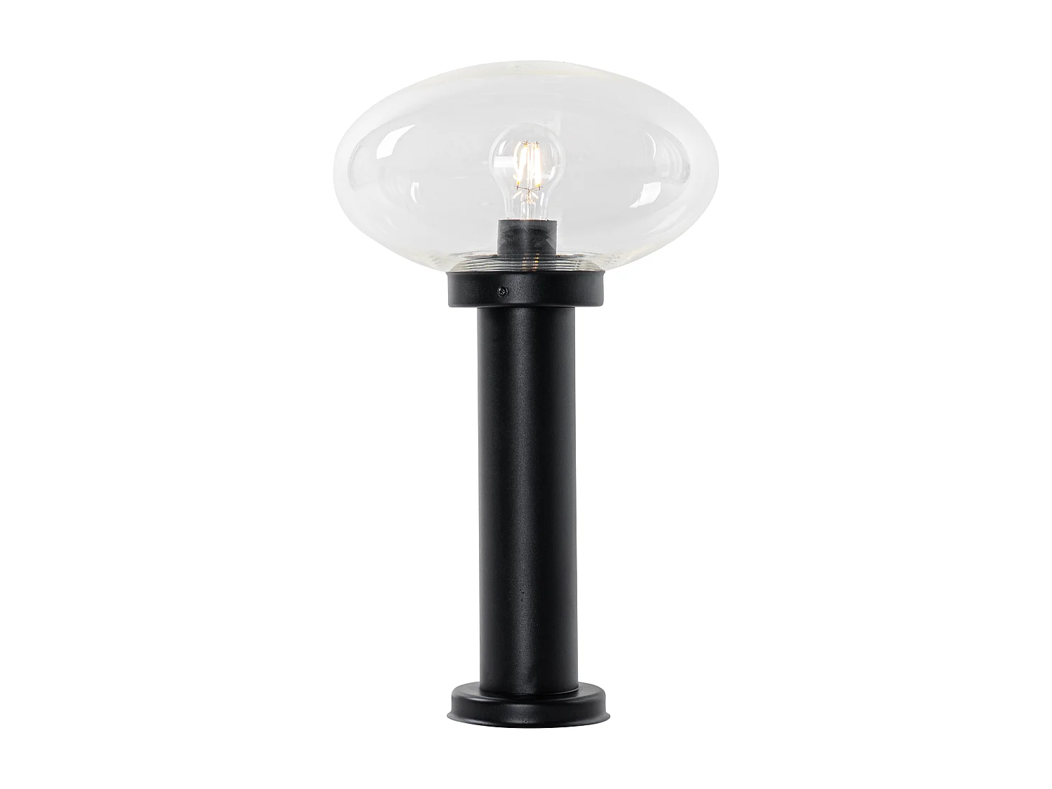 Borne d'extérieur moderne noire 50 cm - Elly