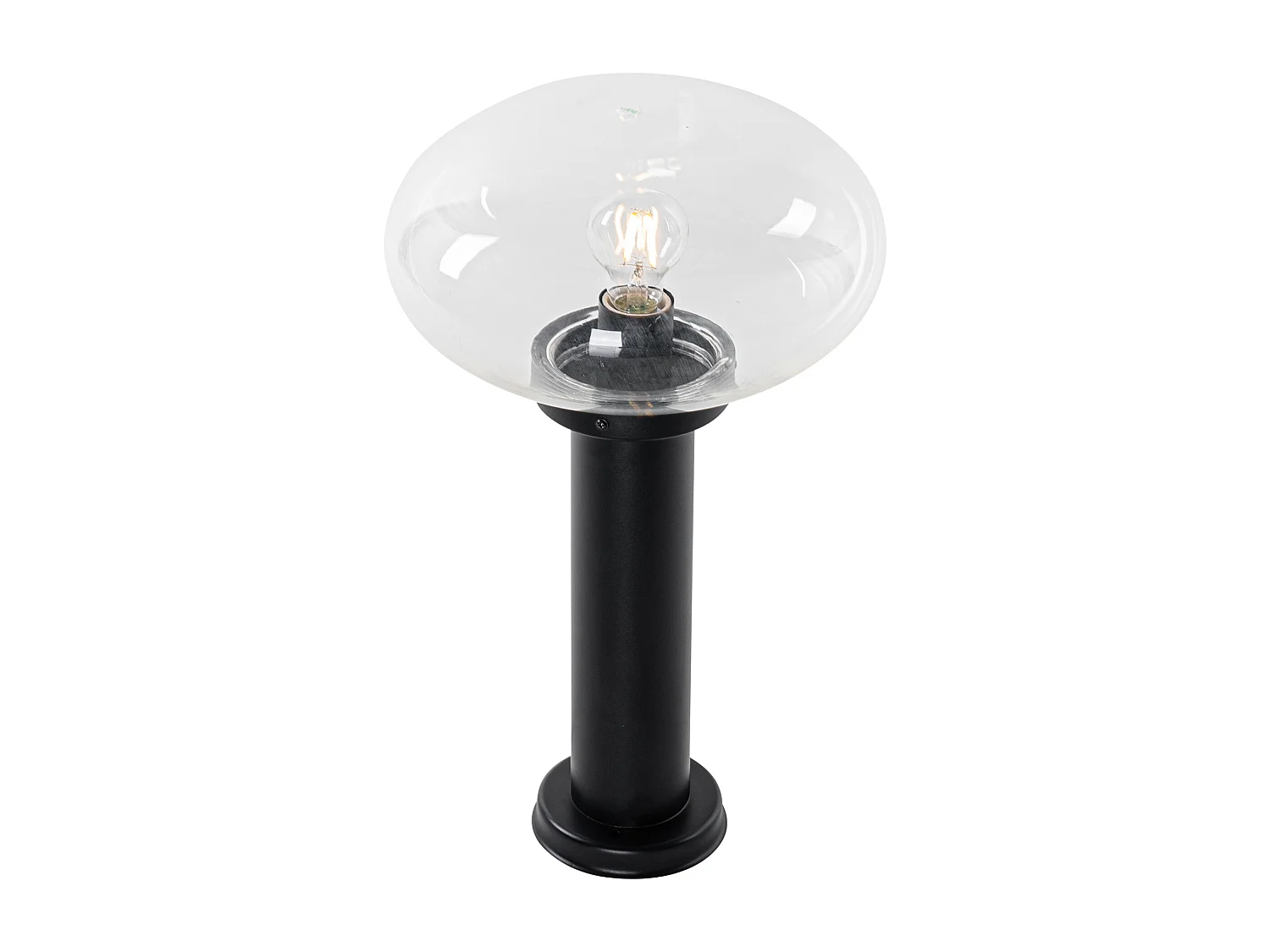 Borne d'extérieur moderne noire 50 cm - Elly