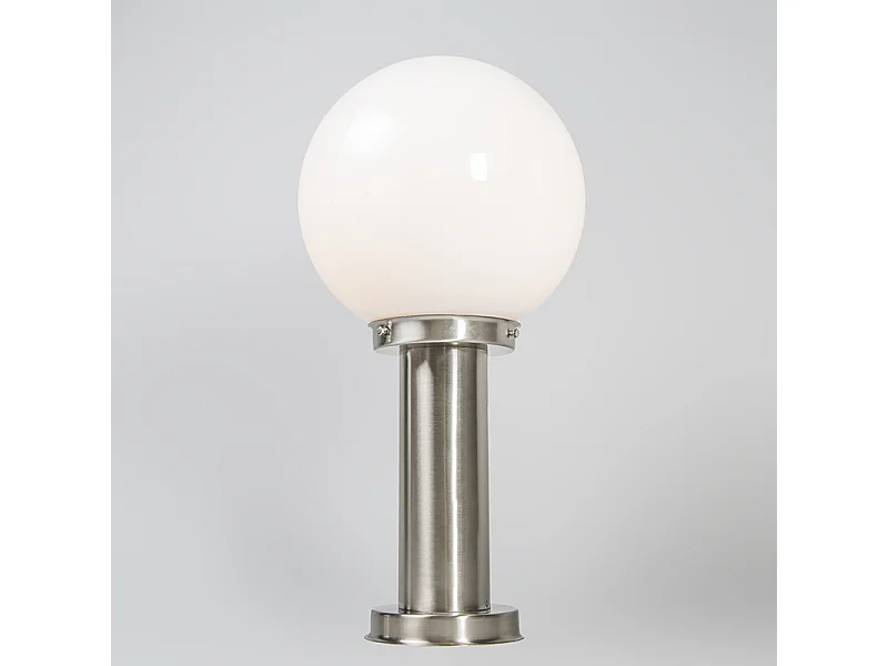Lampe d'extérieur en acier inoxydable 50 cm - Sfera avec piquet de terre et presse-étoupe