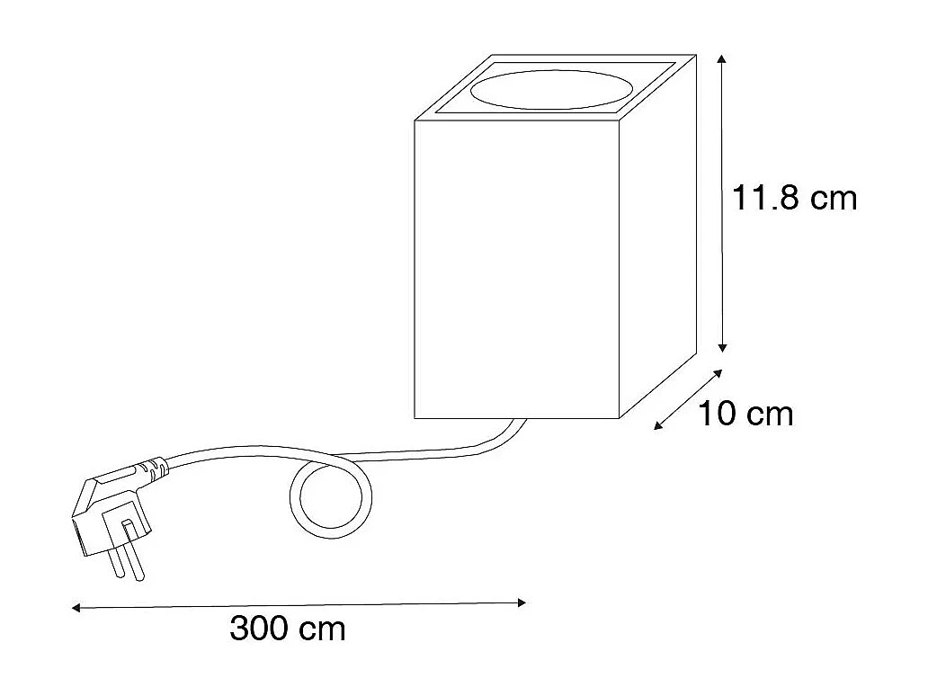 Projecteur de jardin industriel brun rouille carré IP65 - Lennard
