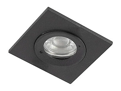 Spot encastré moderne noir carré IP44 - Xena